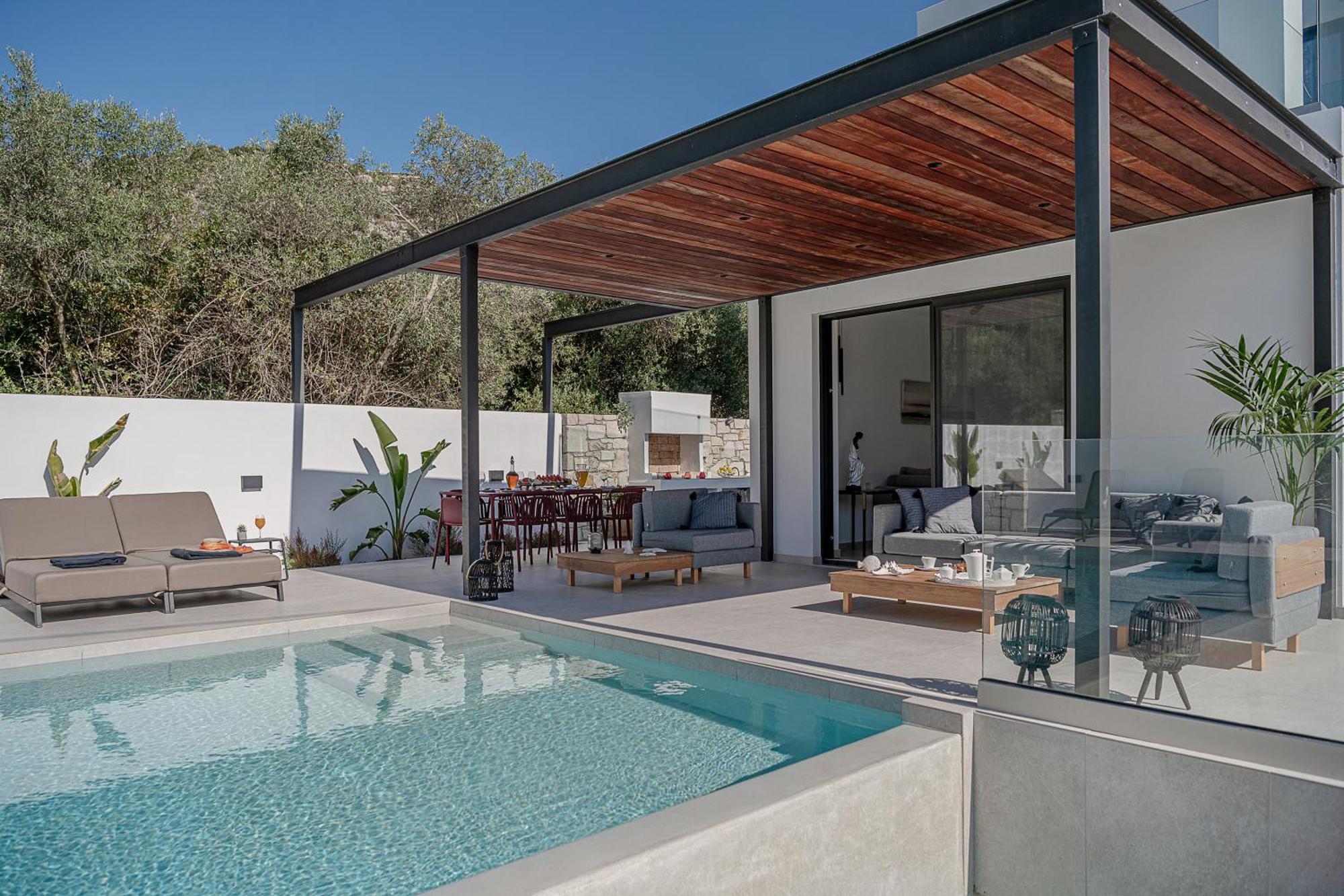 Avrilia Seaside Villa Heated Pool 알미리다 외부 사진